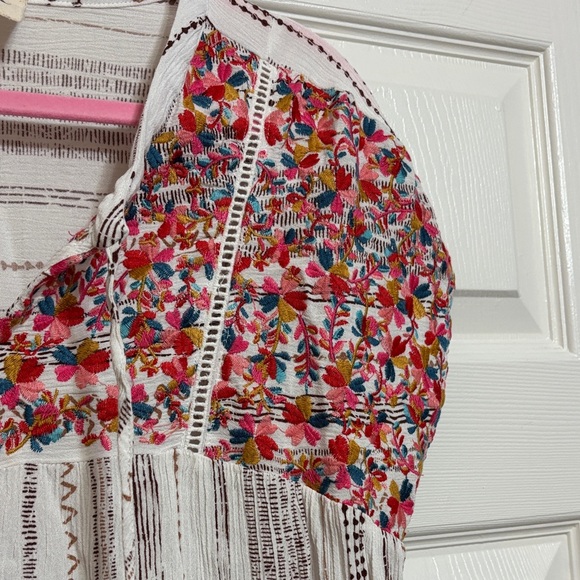 Savanna Jane Floral and Stripe Blouse with Tassels - Picture 8 of 14